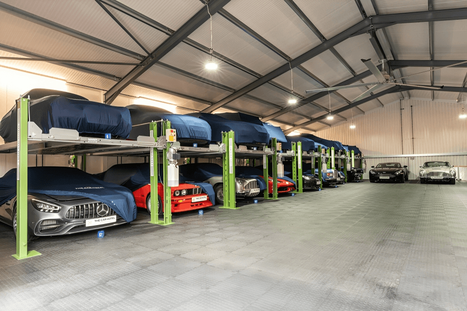 Car prepared for secure storage