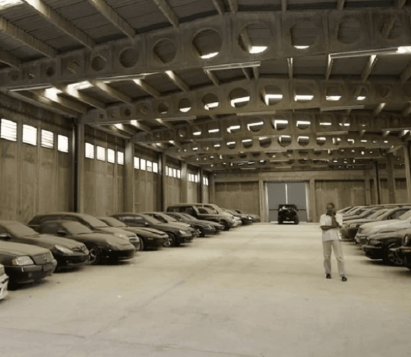 Car protected during storage