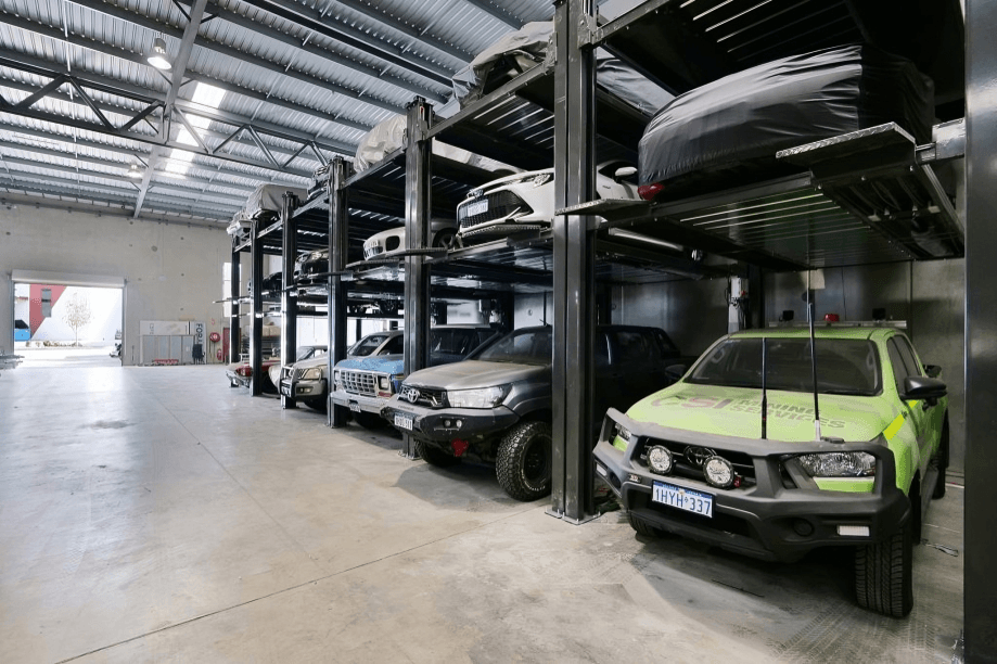 Vehicle stored in a monitored facility